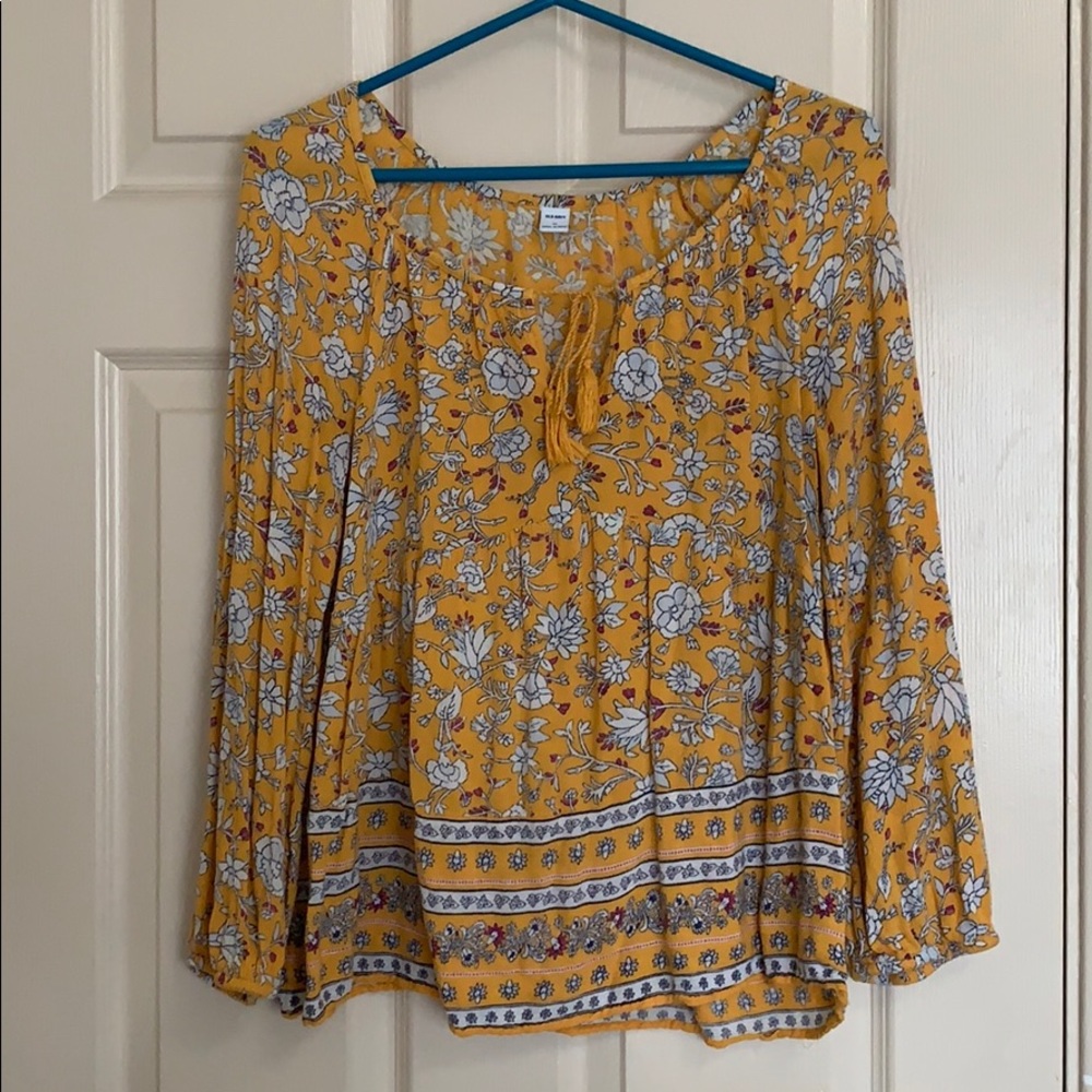 YELLOW FLORAL TOP